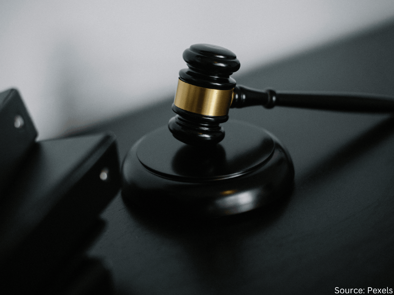 black gavel on a table